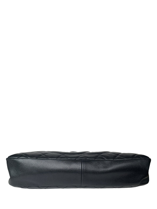 Chanel Black Caviar Leather Timeless Soft Shopper Tote Bag