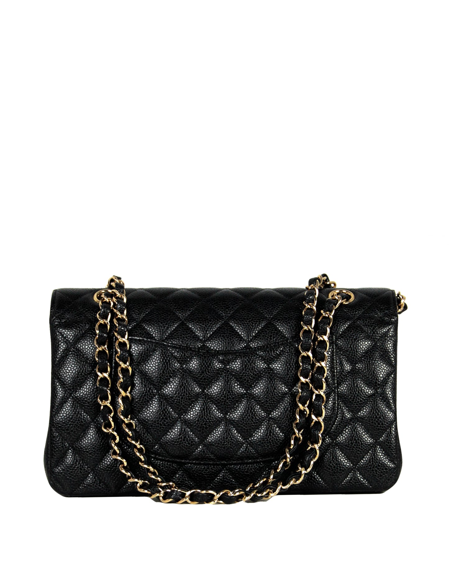 Chanel Black Caviar Medium Double Flap Classic GHW