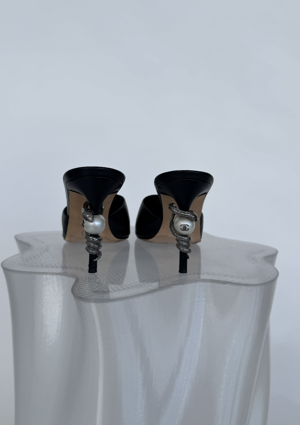 Chanel Serpent Snake Mules - FULL SET
