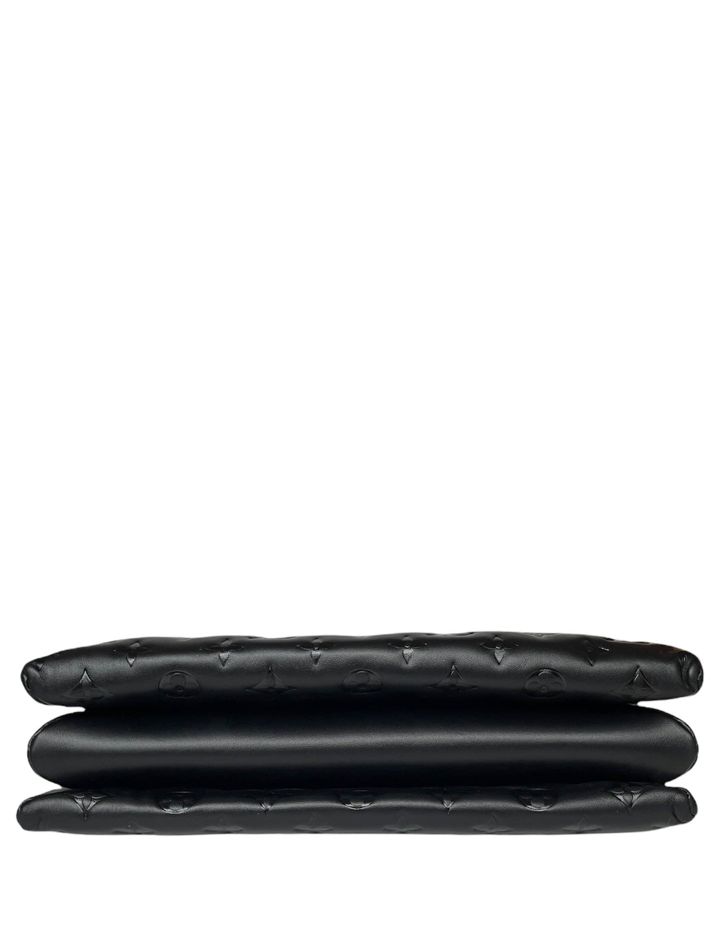Louis Vuitton 2021 Black Embossed Monogram Coussin MM Bag