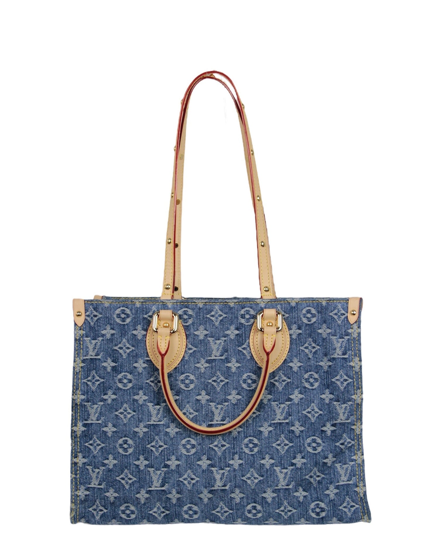 Louis Vuitton Denim Monogram OnTheGo MM Tote Bag