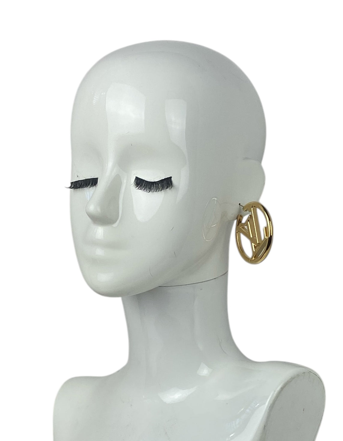 Louis Vuitton Gold Metal Louise Hoop Earrings