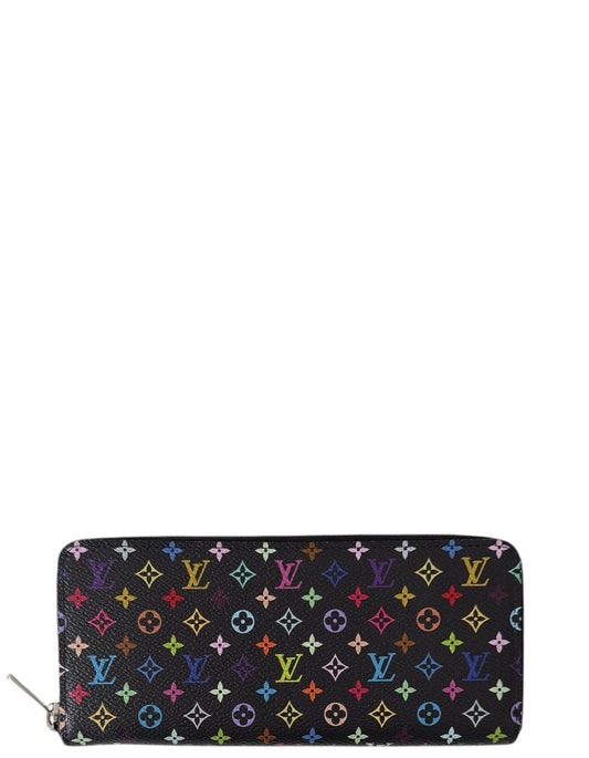 Louis Vuitton x Murakami 2025 Black Multicolor Clemence Wallet