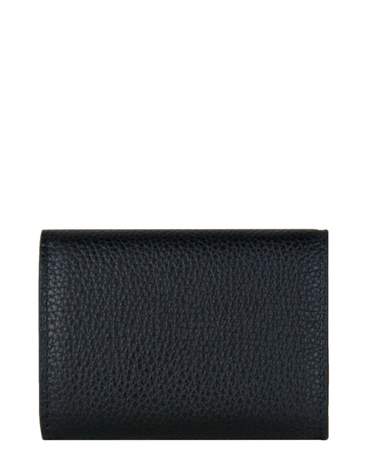 Prada Black/Red Leather Vitello Move Compact Wallet
