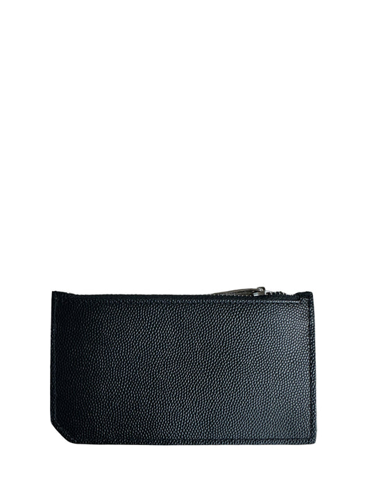 Saint Laurent Black Fragments Zipped Card Case