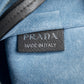 Gray Prada Glace Calf Etiquette Tote Bag