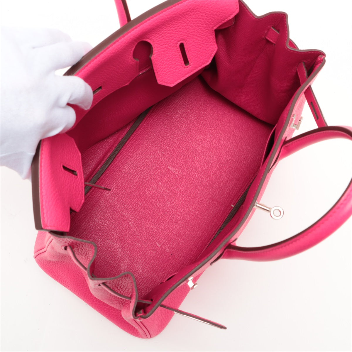 Luxury Hermes Birkin 30 Taurillon Clemence Rose