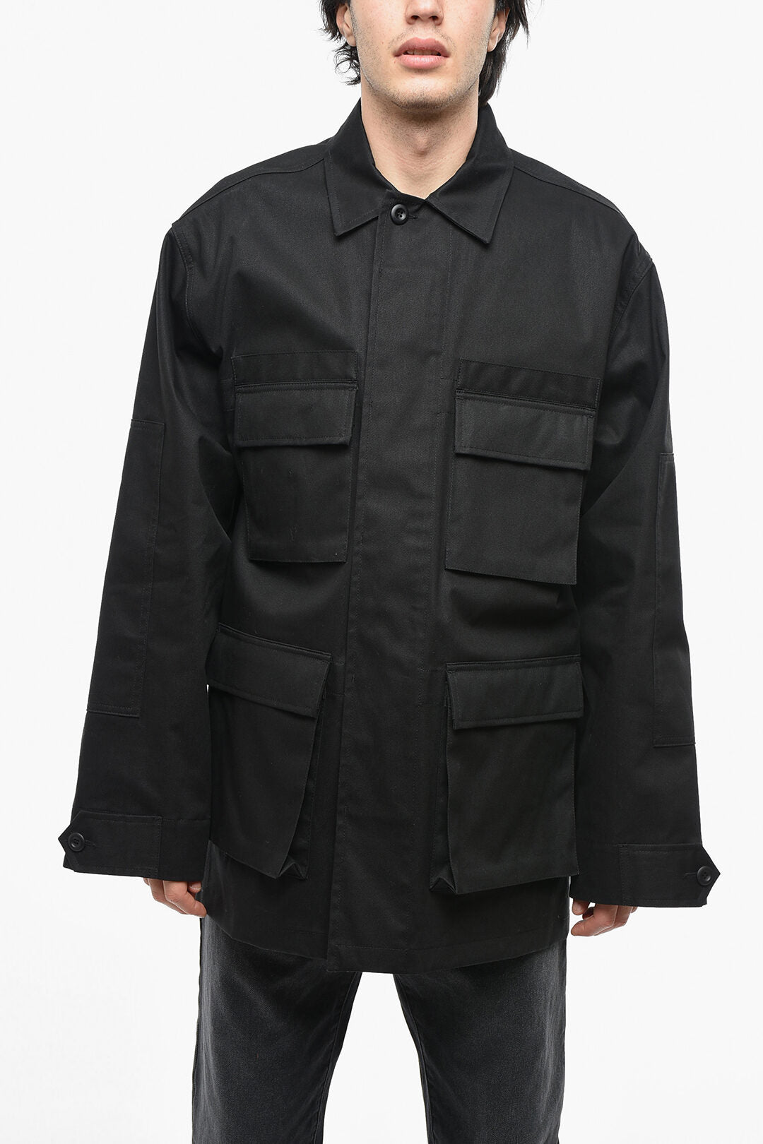 Blnciaga Cotton Cargo Jacket with Concealed Placket S Standard size