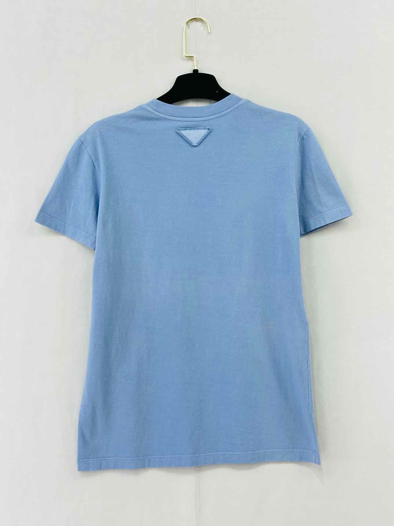 PRADA Crew Neck Blue T-shirt