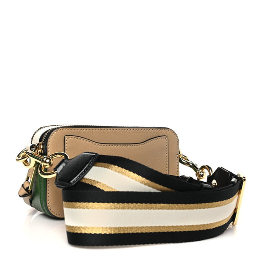 Marc Jacobs Saffiano Small Snapshot Camera Bag Sand Castle Multicolor