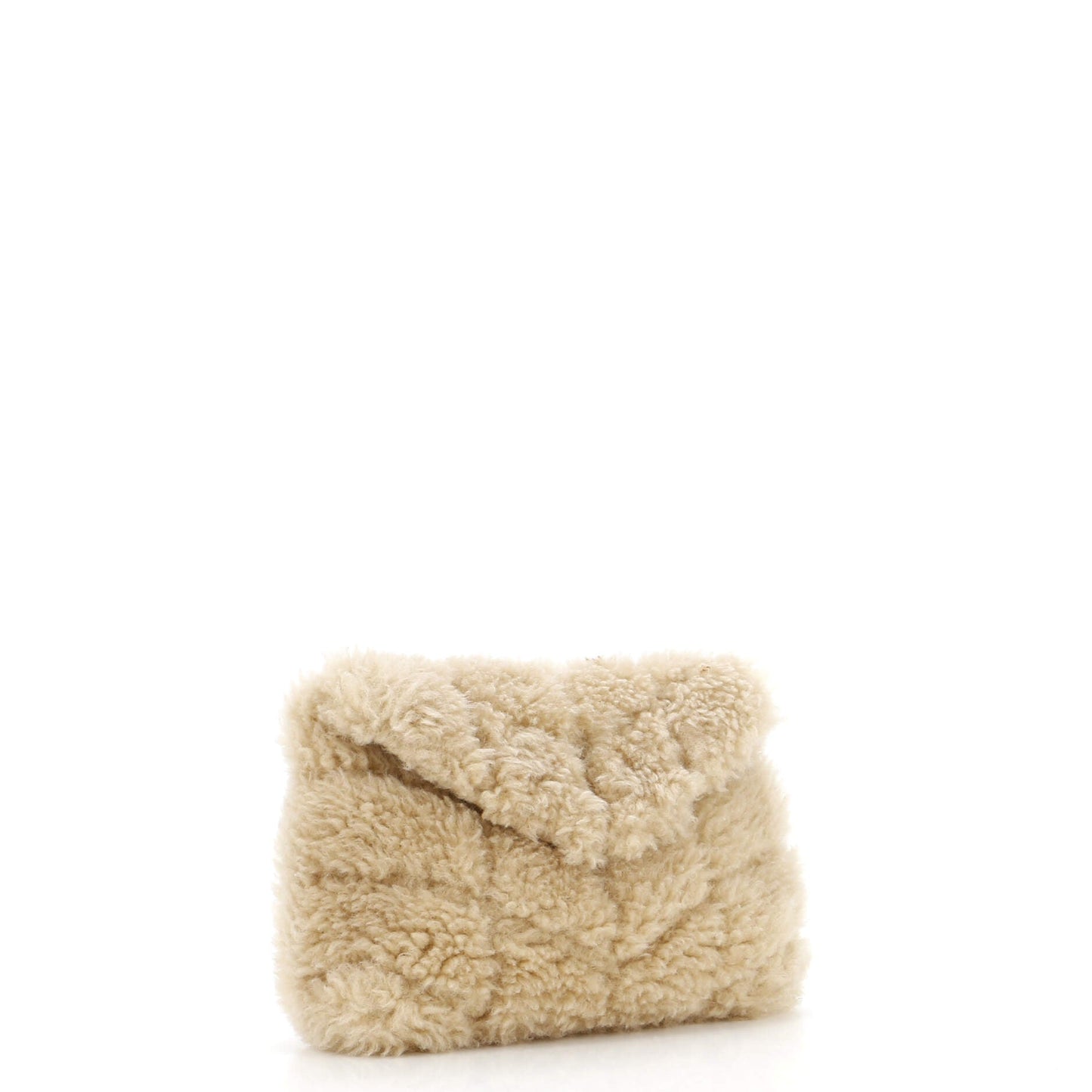 LouLou Puffer Clutch Matelasse Chevron Shearling Small