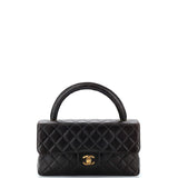 CHANEL   Twin Top Handle Flap Bag Quilted Lambskin Medium
