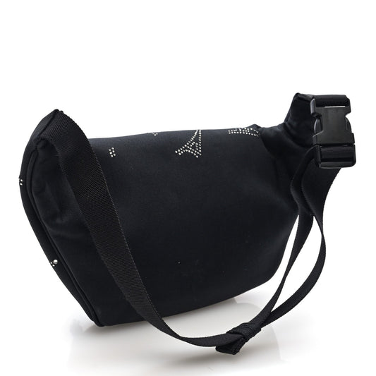 Balenciaga Nylon Eiffel Strassed Beltpack Black