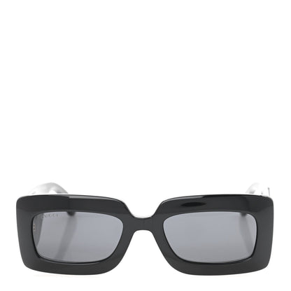 Amelia Oversized Rectangular Acetate Frame GG Marmont Logo Sunglasses GG0811S Black