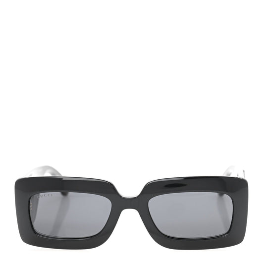 Amelia Oversized Rectangular Acetate Frame GG Marmont Logo Sunglasses GG0811S Black