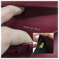 Chanel bag Blue Bicolor Quilted Maroon Trim Compact Zip Around Wallet