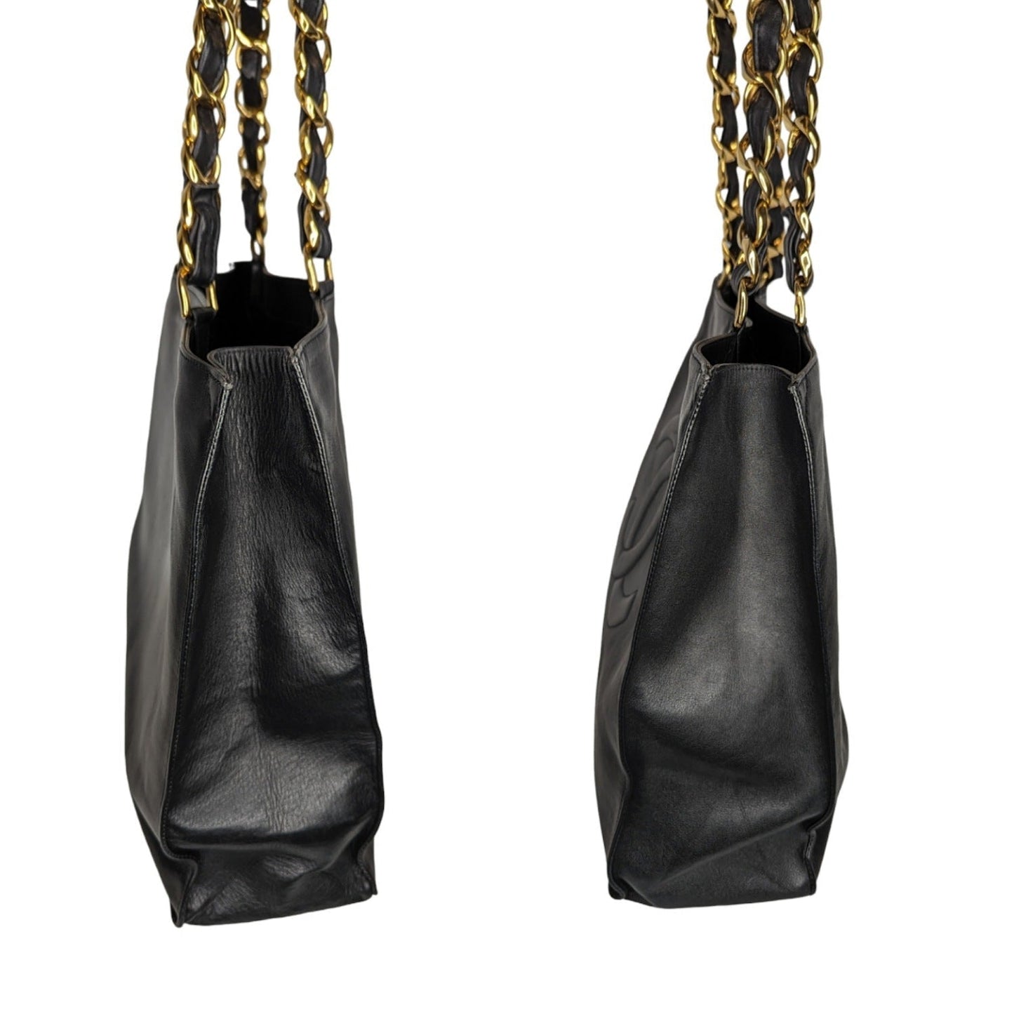 Chanel   Calfskin CC Chain XL Shopper Tote