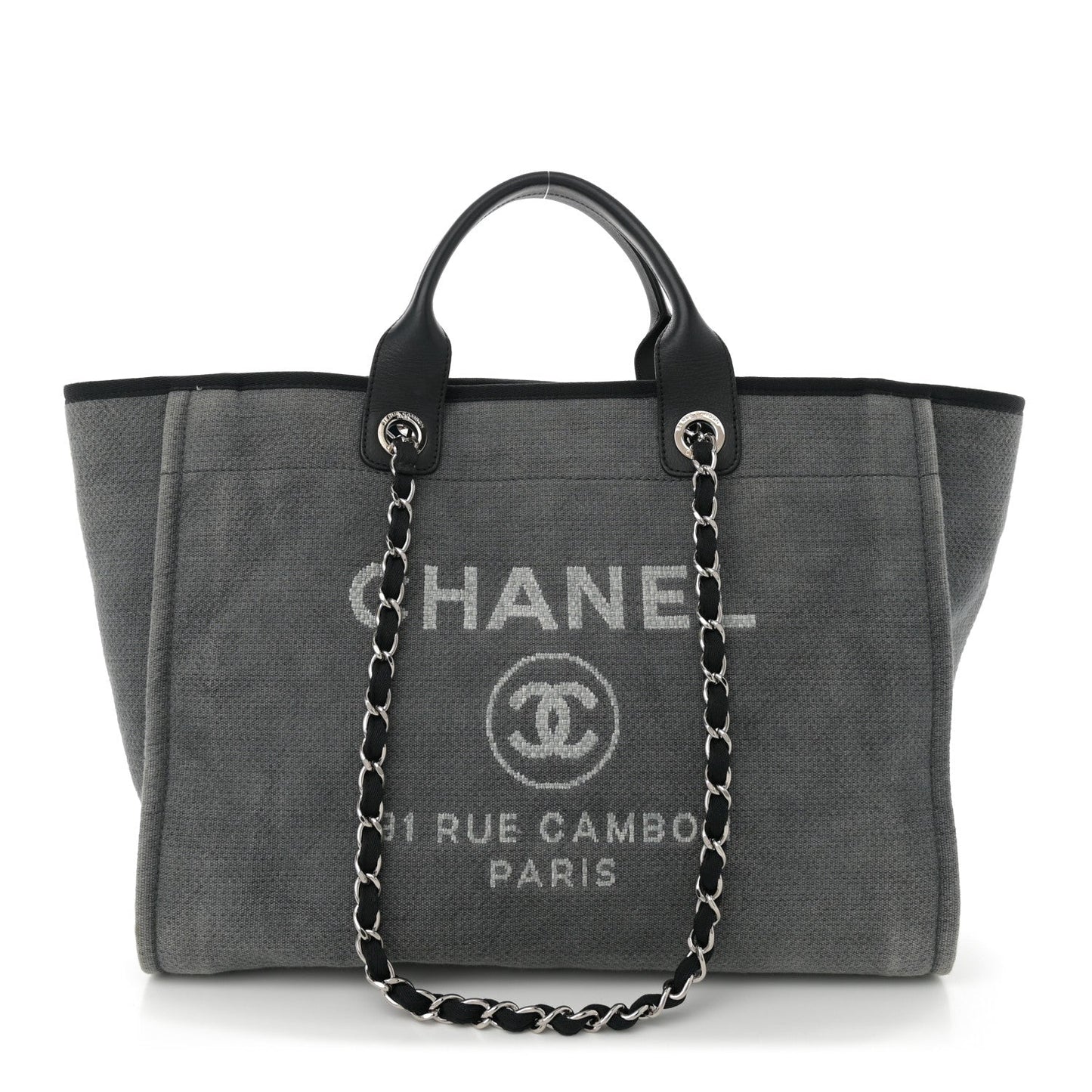 Amelia Canvas Large Deauville Tote Grey