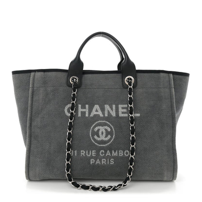 Amelia Canvas Large Deauville Tote Grey
