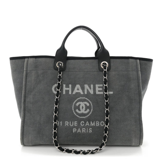 Amelia Canvas Large Deauville Tote Grey