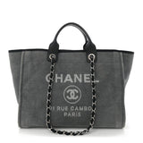 Amelia Canvas Large Deauville Tote Grey