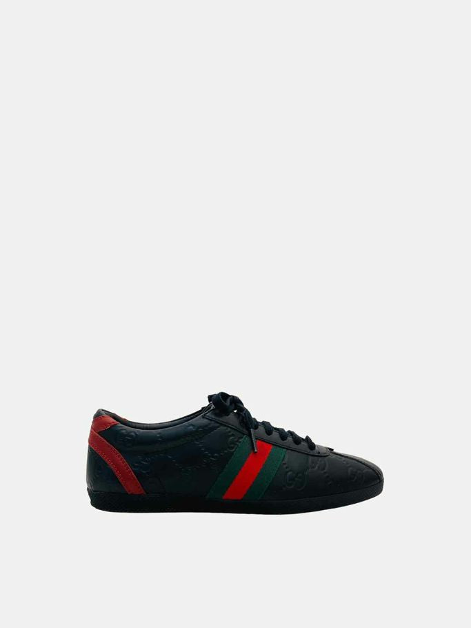 GUCCI Low Top Black Guccissima Size EU 36 Sneakers