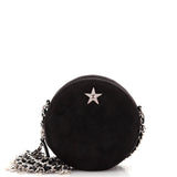 CHANEL Star Round Clutch with Chain Quilted Suede with Crystal Embellished Charms
