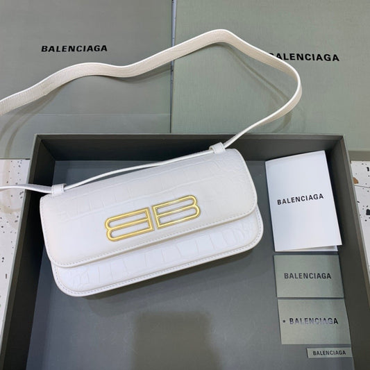 BLN-Ciaga Gossip Small Shoulder Bag White, For Women,  Bags 9.1in/23cm