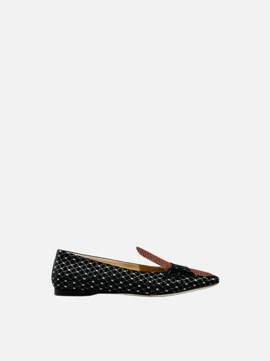 FENDI Black Multicolor Printed Size EU 36 Flats