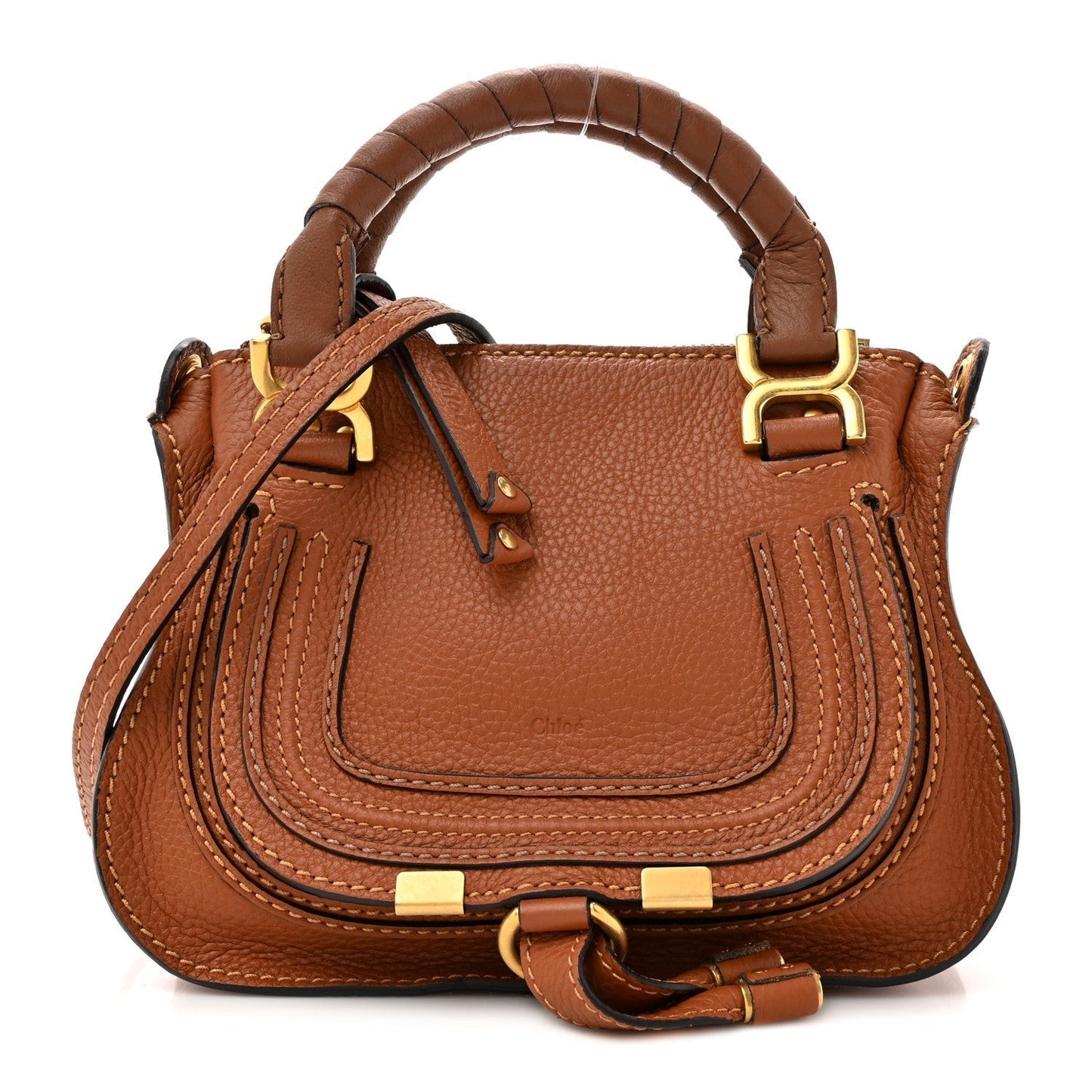 Amelia Calfskin Mini Marcie Satchel Tan
