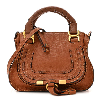 Amelia Calfskin Mini Marcie Satchel Tan
