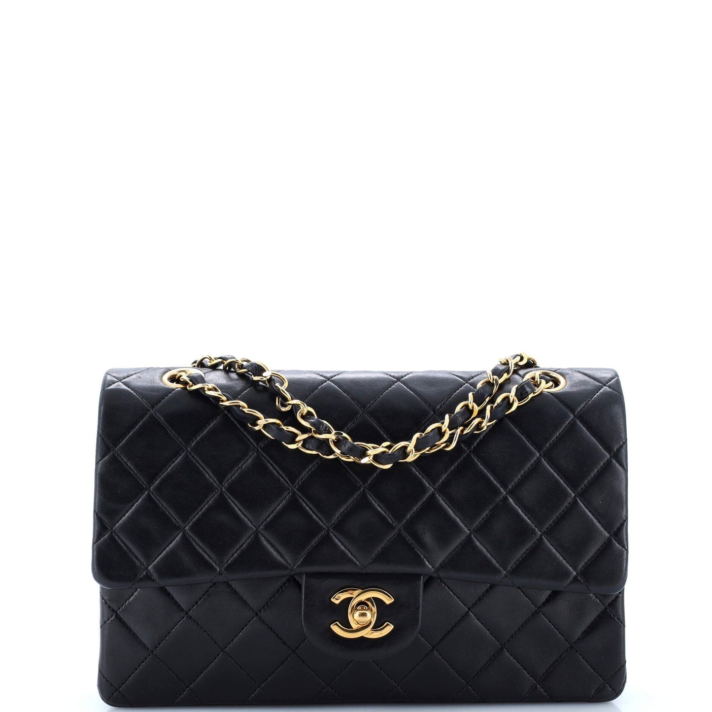 CHANEL   Classic Double Flap Bag Quilted Lambskin Medium