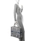 Christian Dior Gradient Canvas Embroidered Large Dioriviera Toile De Jouy Book Tote Blue