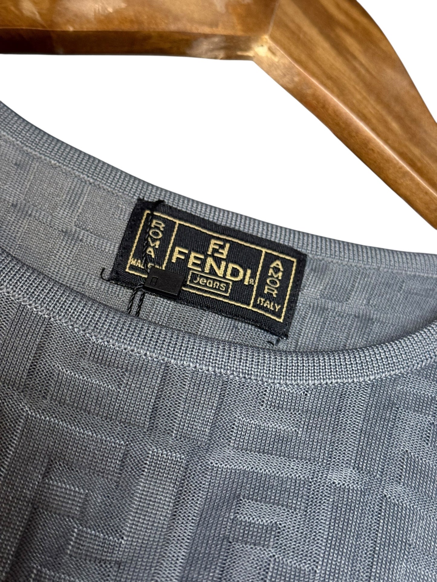 Fendi FF Sleeveless Top Grey