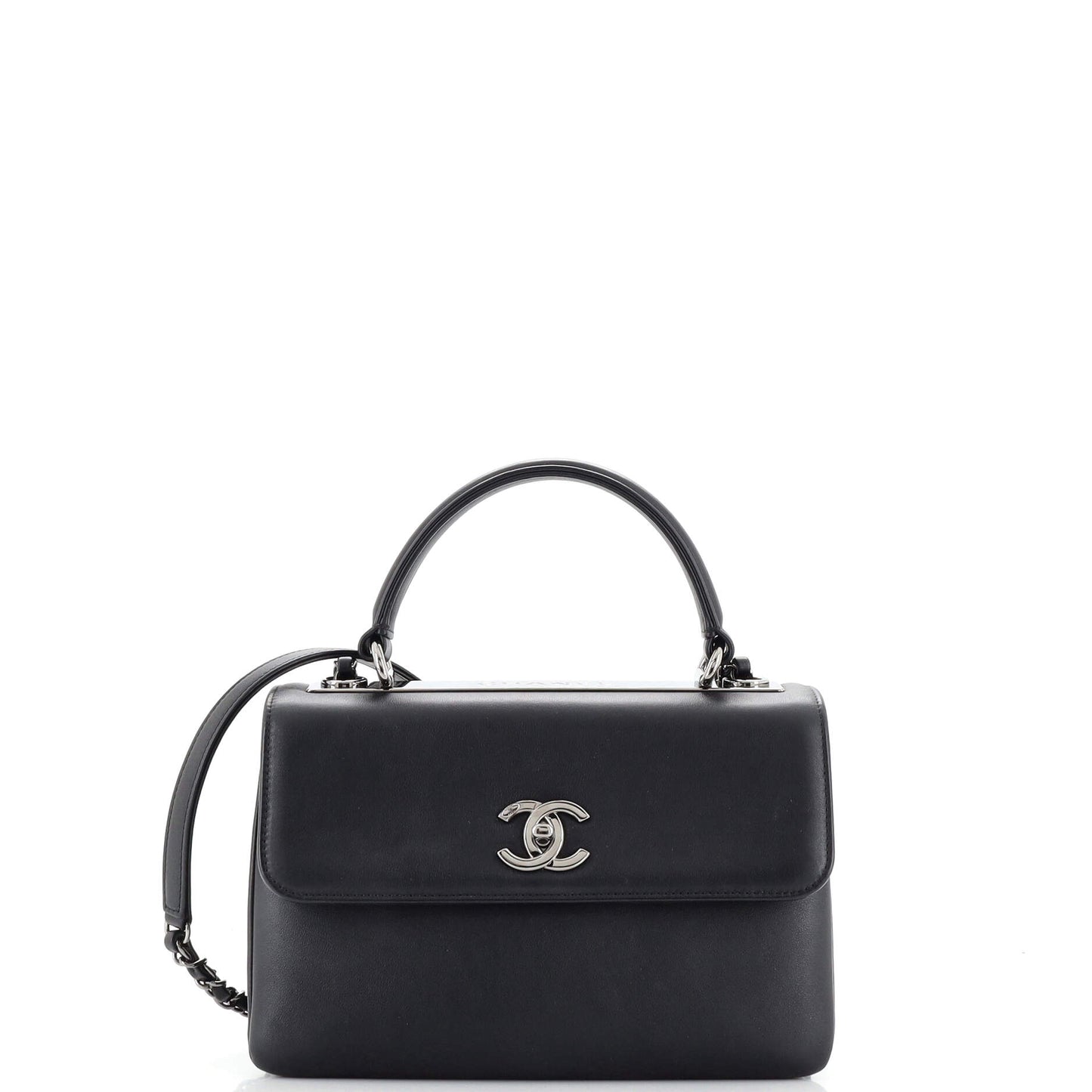 CHANEL Trendy CC Top Handle Bag Calfskin Small