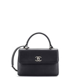 CHANEL Trendy CC Top Handle Bag Calfskin Small