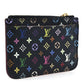 Louis Vuitton Monogram Multicolor Key Pouch Black Grenade