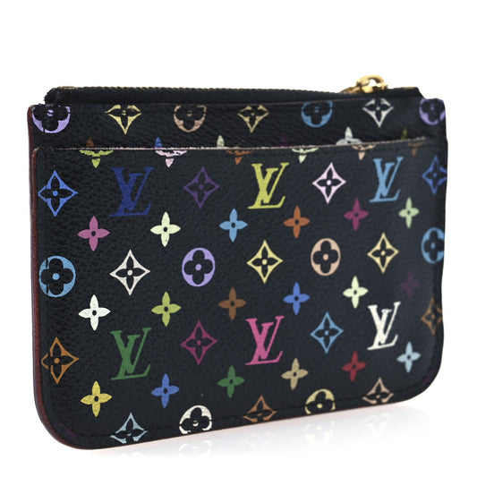 Louis Vuitton Monogram Multicolor Key Pouch Black Grenade