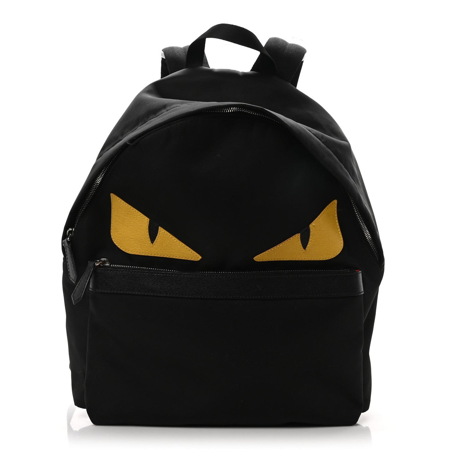Amelia Nylon Vitello Elite Monster Eyes Rounded Backpack Black Yellow