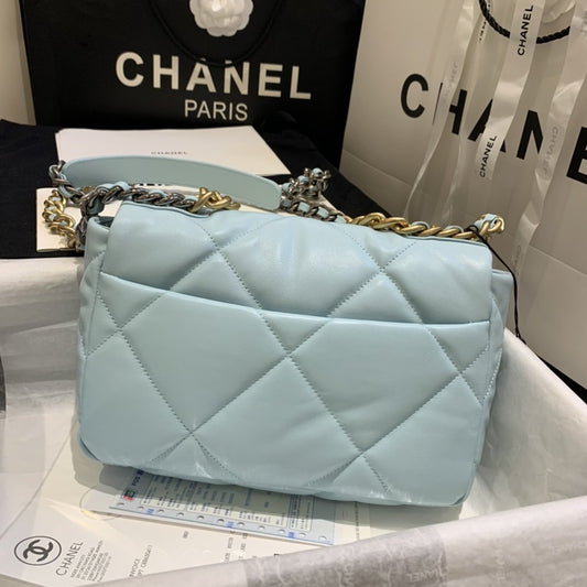 CHANEL 19 Flap Bag Tiffany Blue