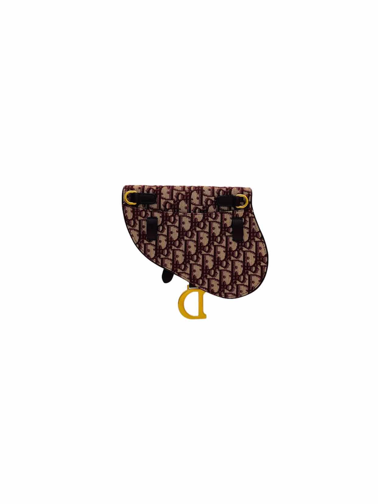 CHRISTIAN DIOR Saddle Burgundy Belt Bag