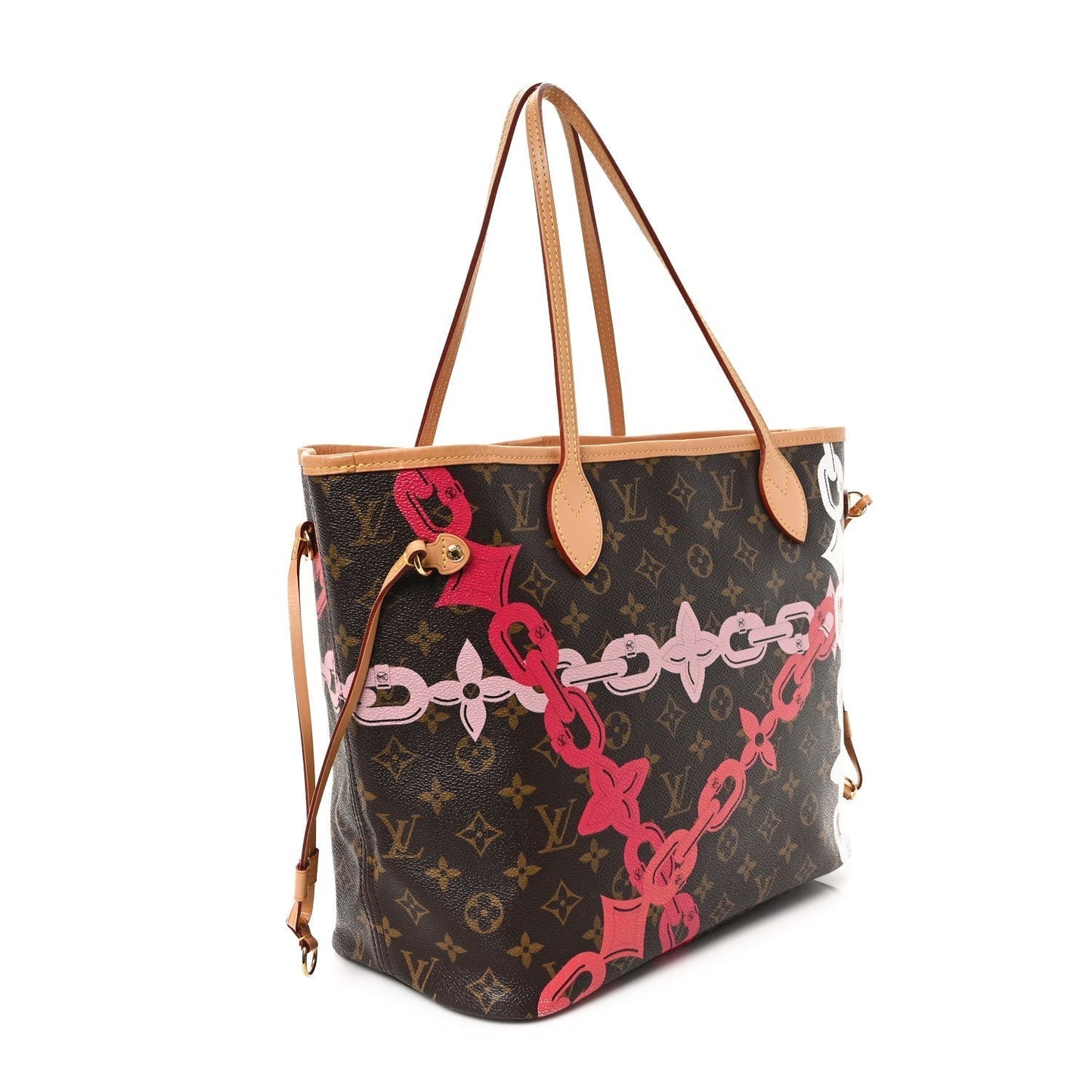 Louis Vuitton Monogram Bay Neverfull MM Rose Ballerine Poppy