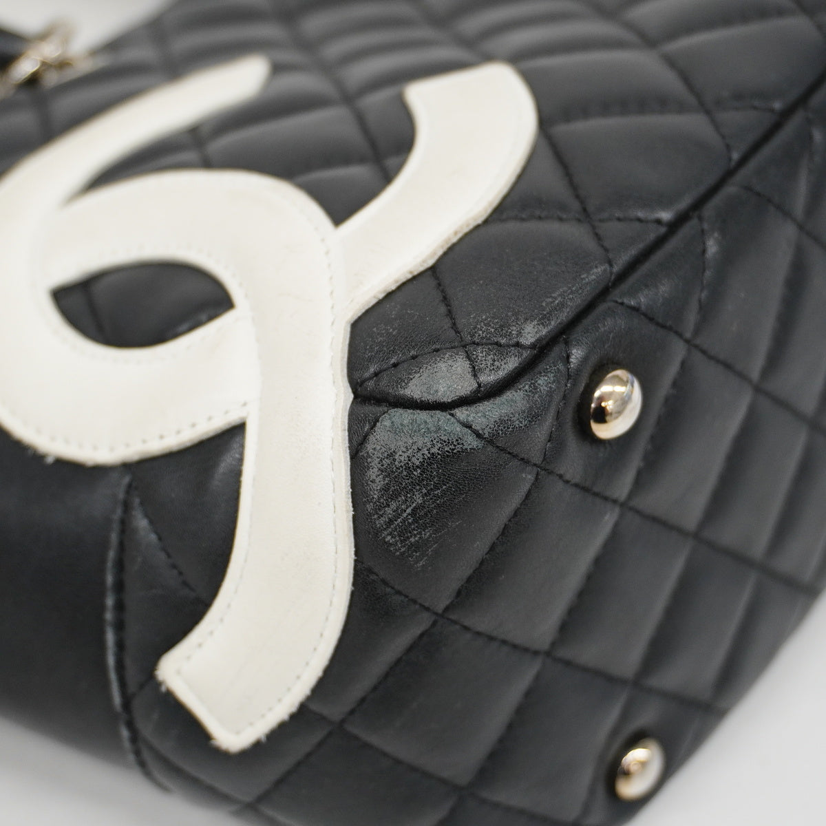 Chanel Handbag Cambon Line Leather Black