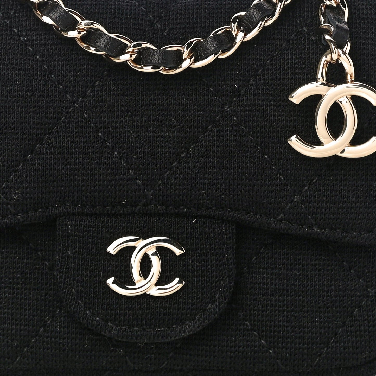 Chanel Jersey Quilted Belt Bag Black