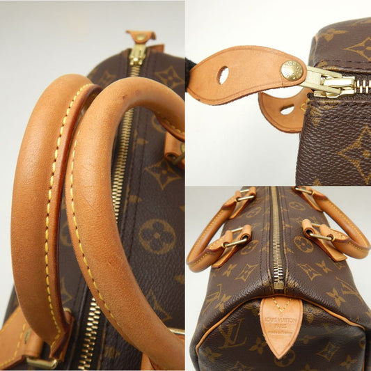 Louis Vuitton Monogram Speedy 30 Handbag Brown