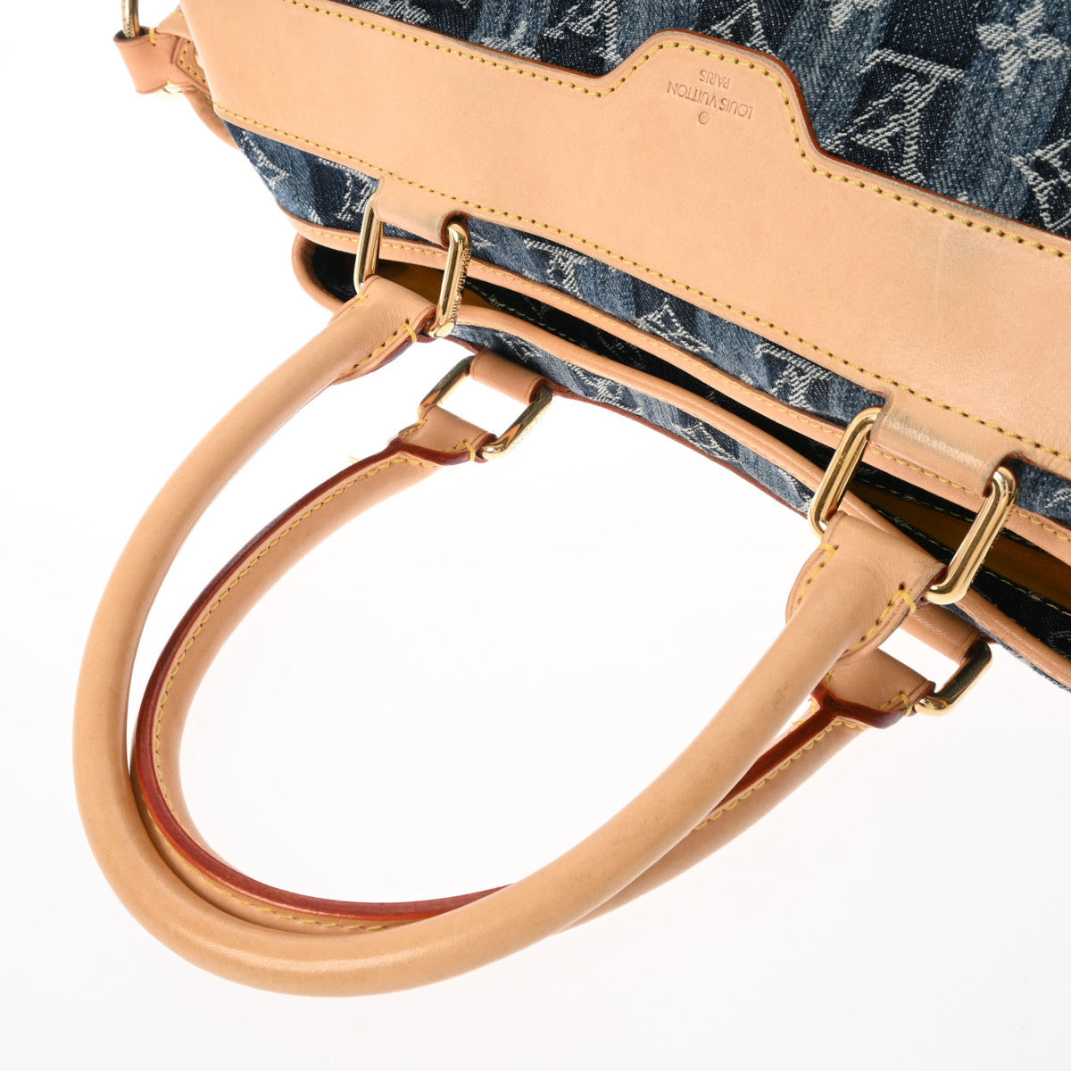 Louis Vuitton Denim Raye Cabas GM Shoulder Bag