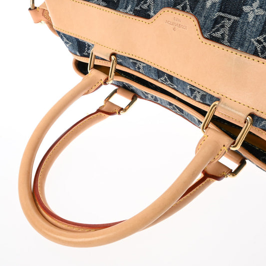 Louis Vuitton Denim Raye Cabas GM Shoulder Bag