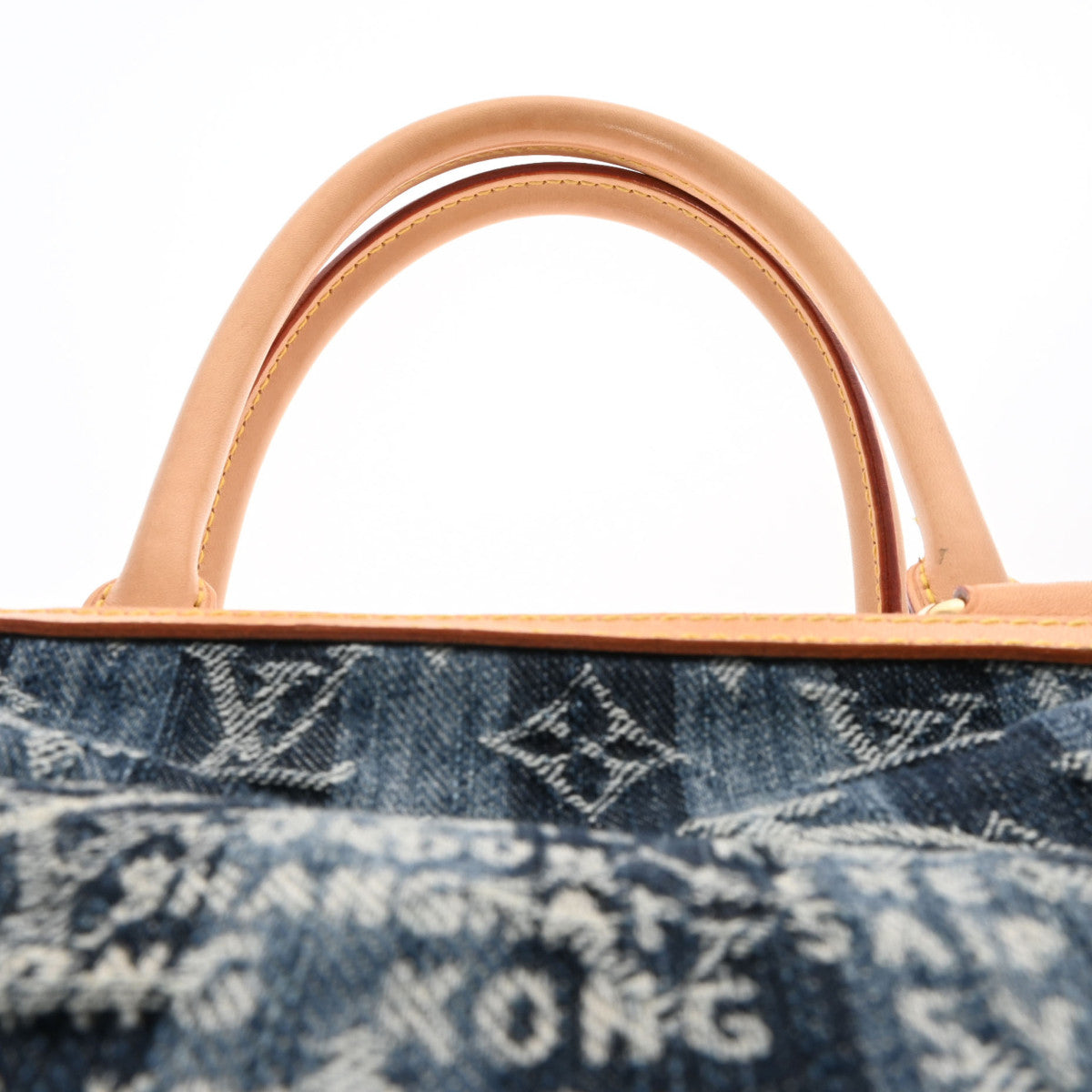 Louis Vuitton Denim Raye Cabas GM Shoulder Bag