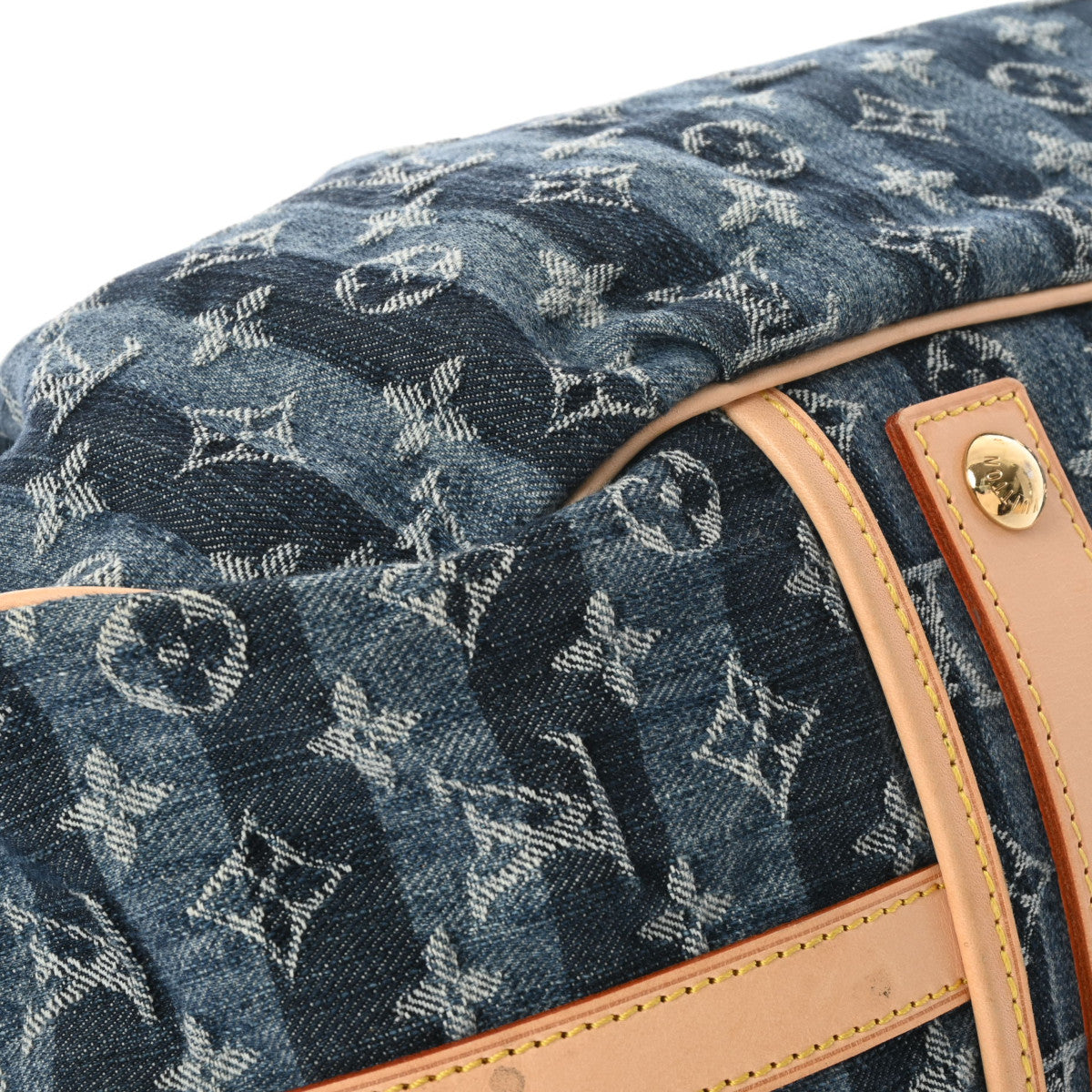 Louis Vuitton Denim Raye Cabas GM Shoulder Bag
