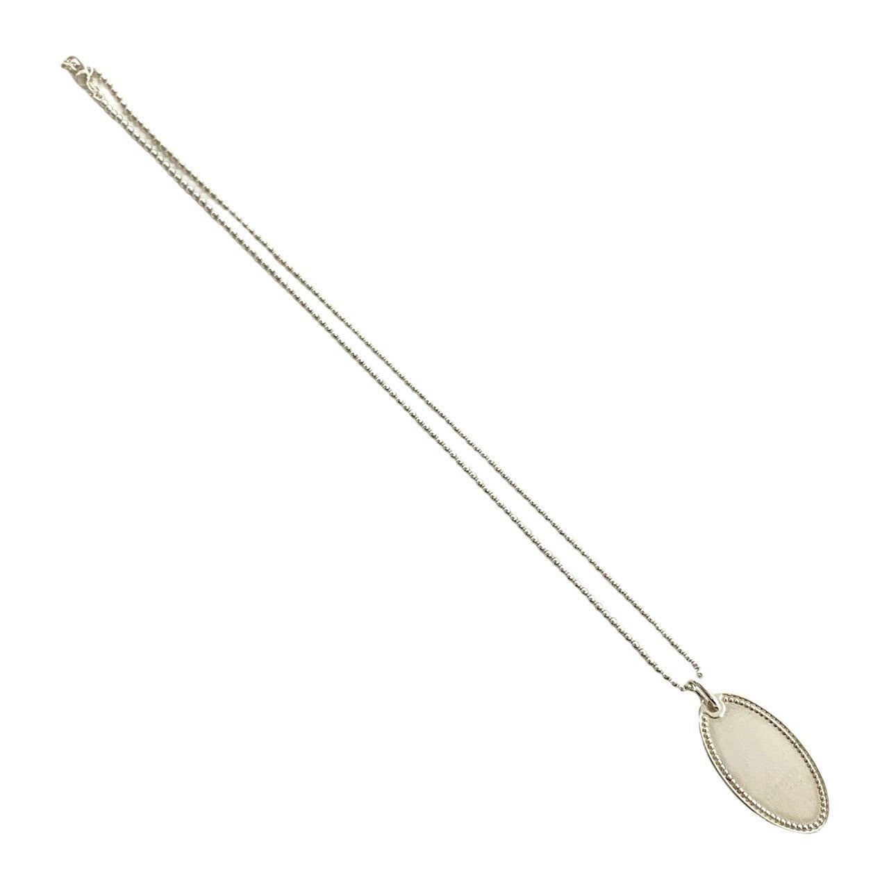 Gucci Oval Tag Silver 925 Necklace